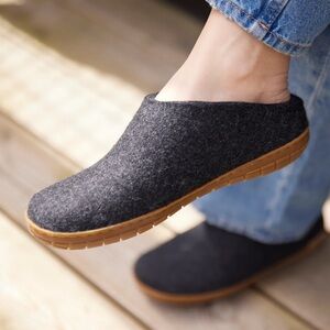 Glerups | SLIP-ON WITH NATURAL RUBBER SOLE - HONEY - CHARCOAL